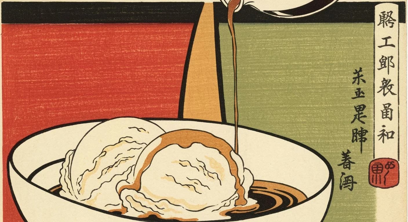 Affogato coffee drink illustration