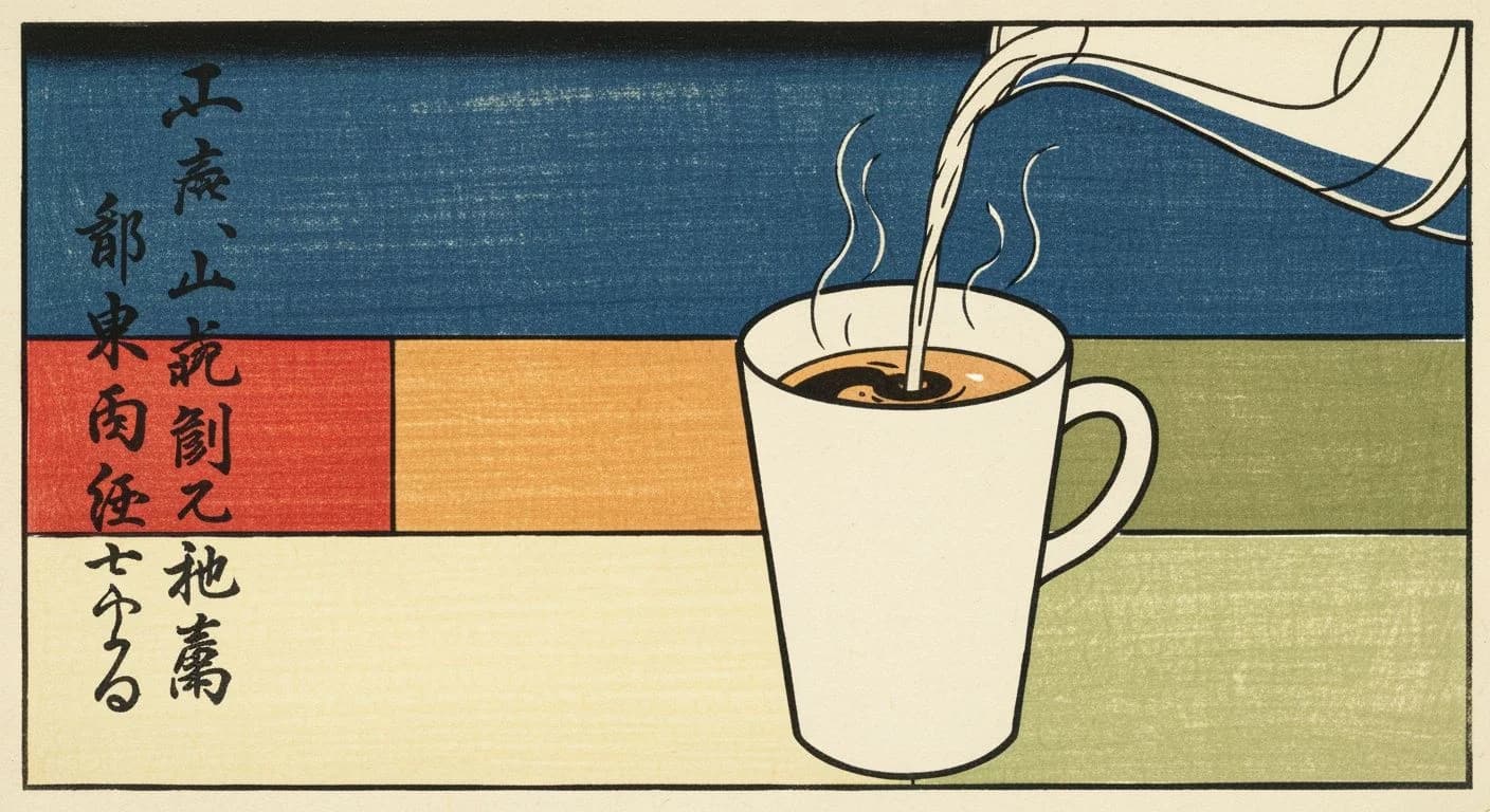 Americano coffee drink illustration