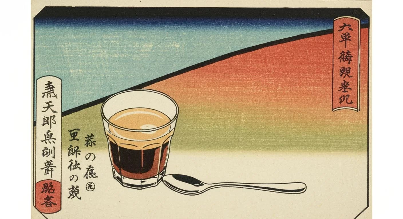 Cortado coffee drink illustration