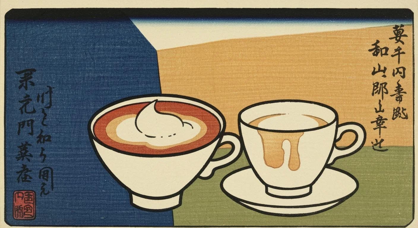 Macchiato coffee drink illustration