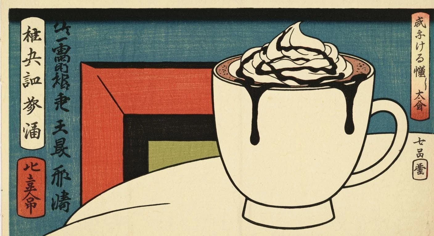 Mocha coffee drink illustration