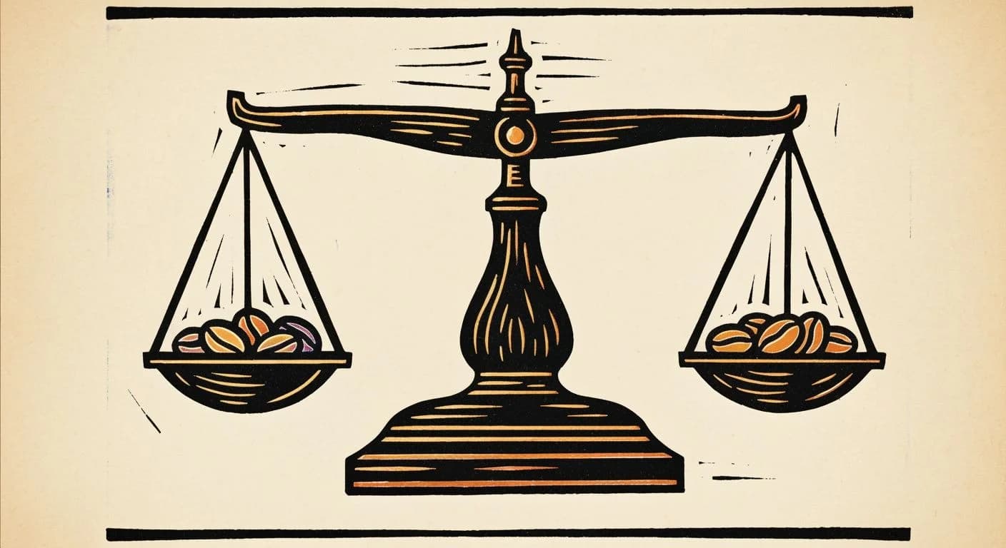 Illustration of Balanced in coffee