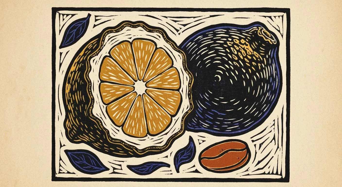 Illustration of Bergamot in coffee