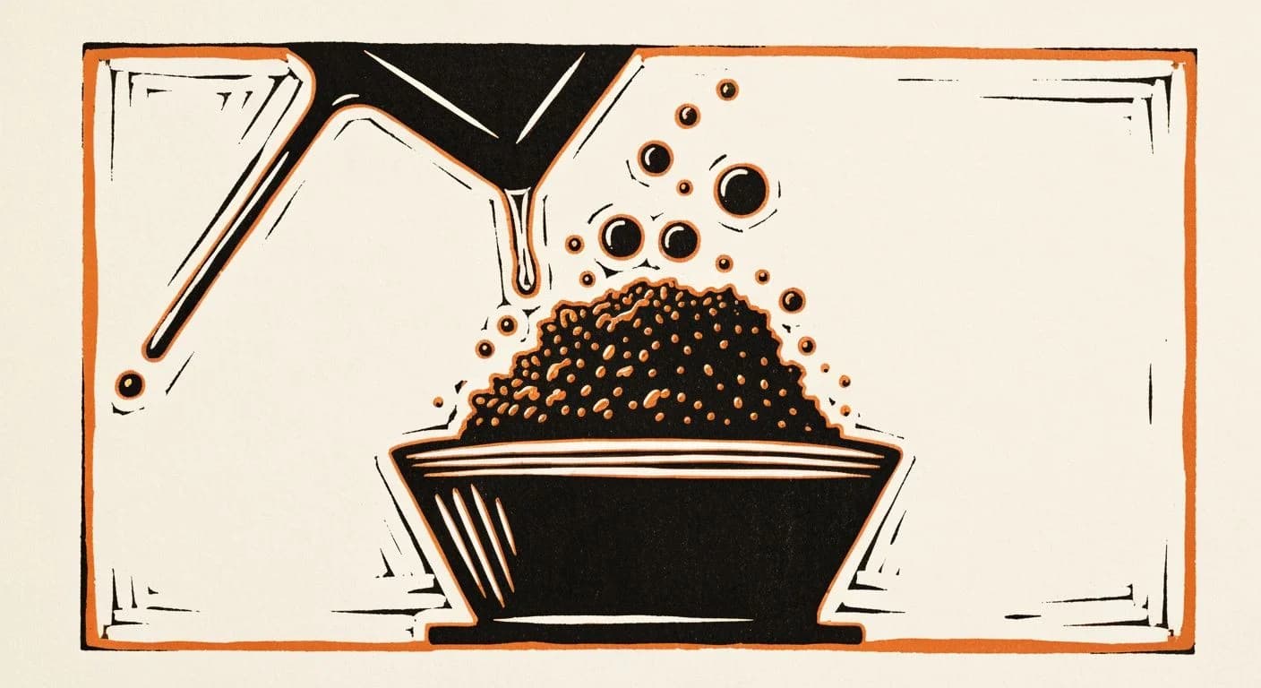Illustration of Bloom in coffee