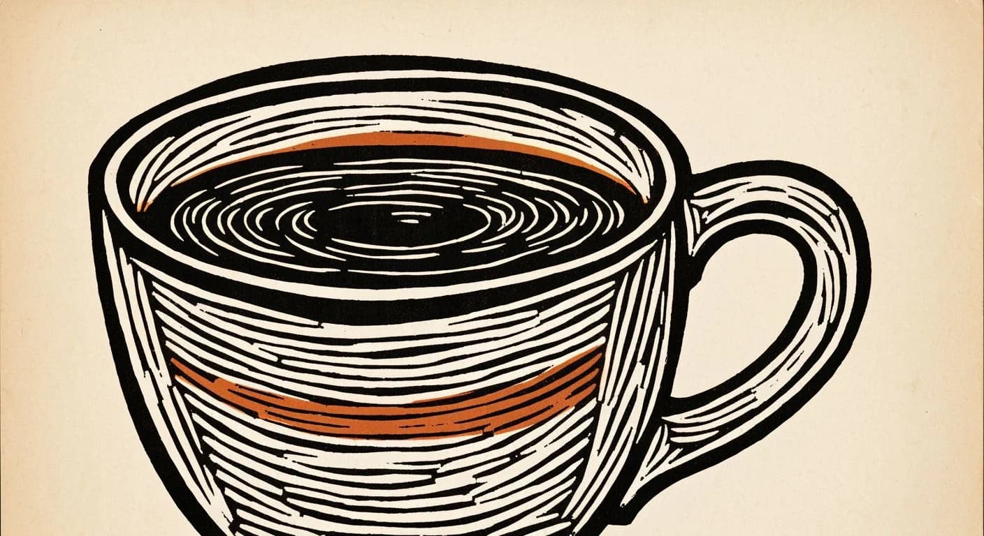 Illustration of Bold in coffee
