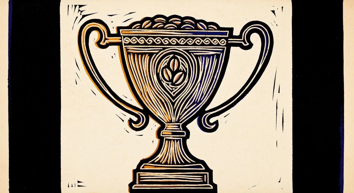 Illustration of Cup of Excellence in coffee