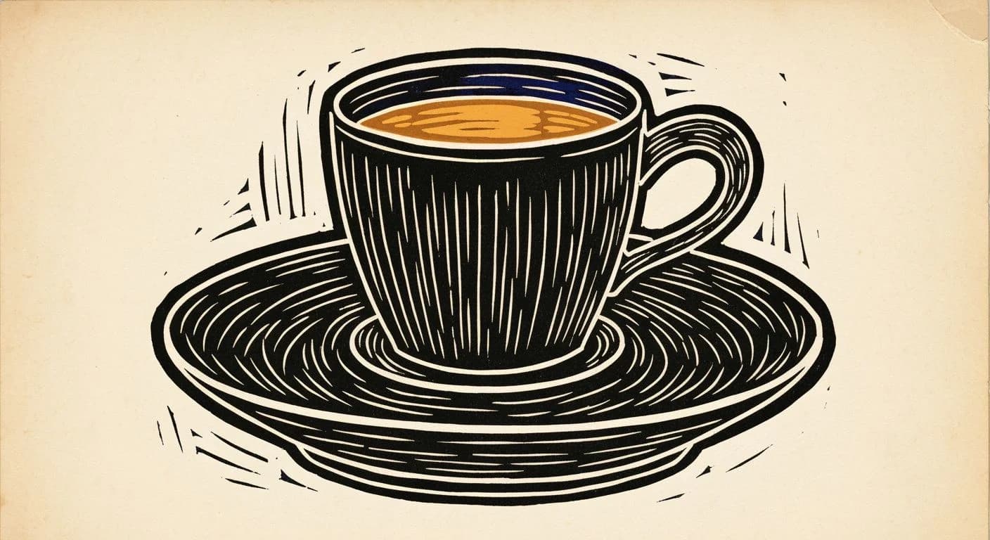Illustration of Demitasse in coffee