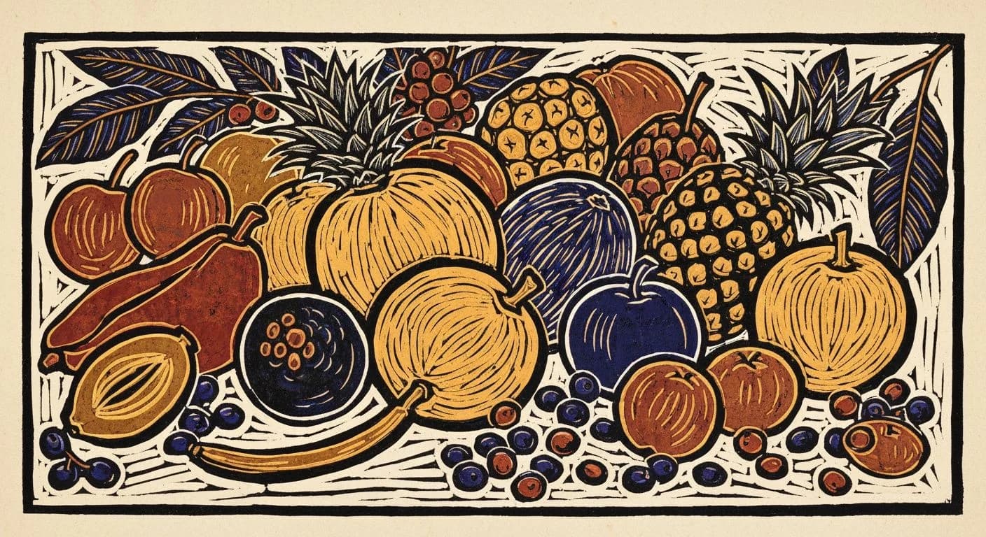 Illustration of Fruity in coffee