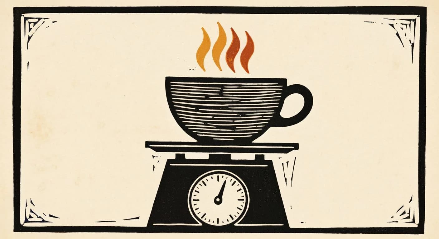 Illustration of Medium Caffeine in coffee