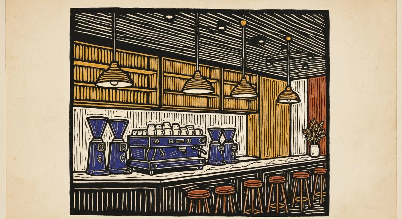 Illustration of Modern in coffee