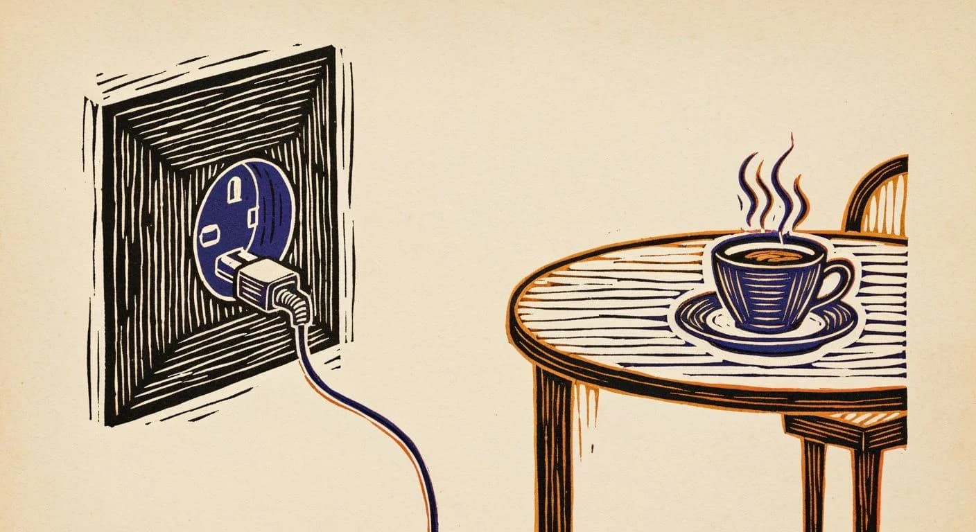 Illustration of Power Outlets in coffee