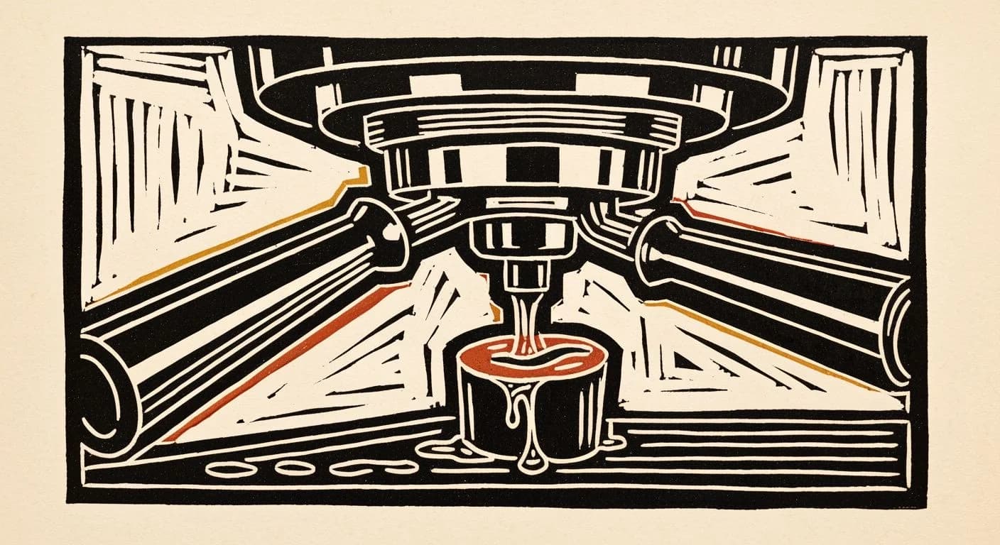 Illustration of Pre-infusion in coffee