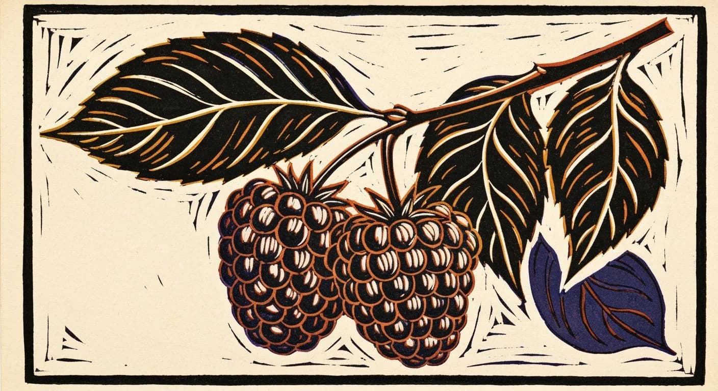 Illustration of Raspberry in coffee