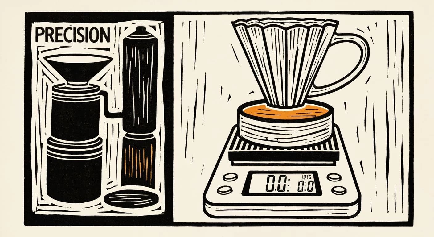 Illustration of Scale in coffee