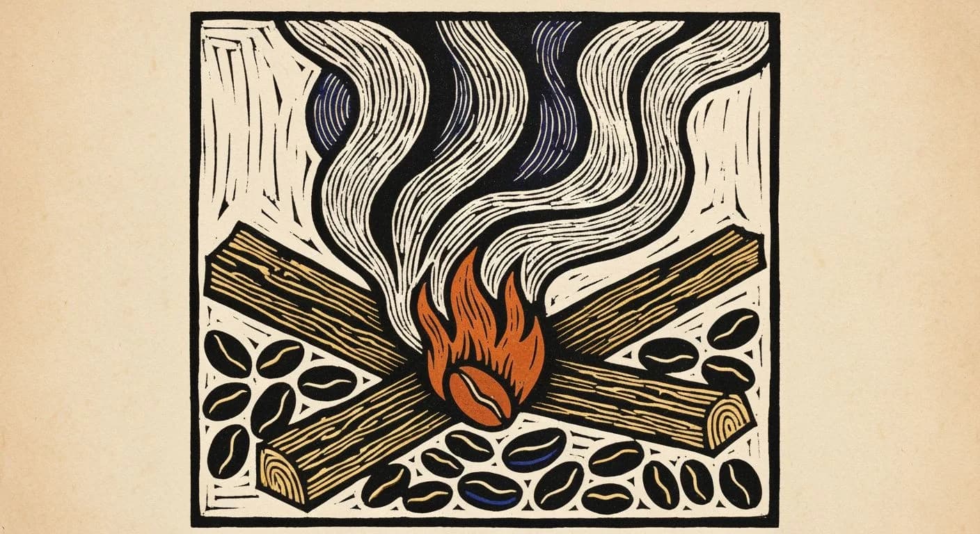 Illustration of Smoky in coffee