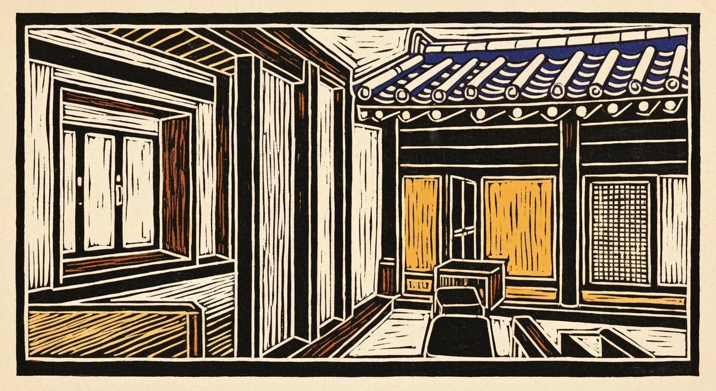 Illustration of South Korea in coffee