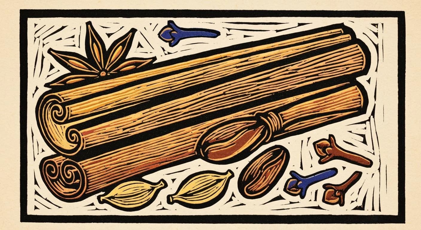 Illustration of Spice in coffee