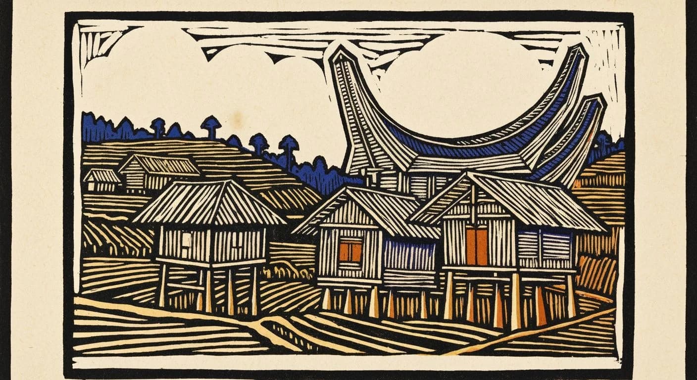 Illustration of Sulawesi in coffee