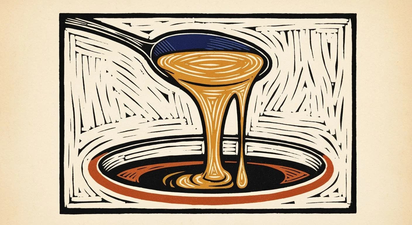 Illustration of Syrupy in coffee