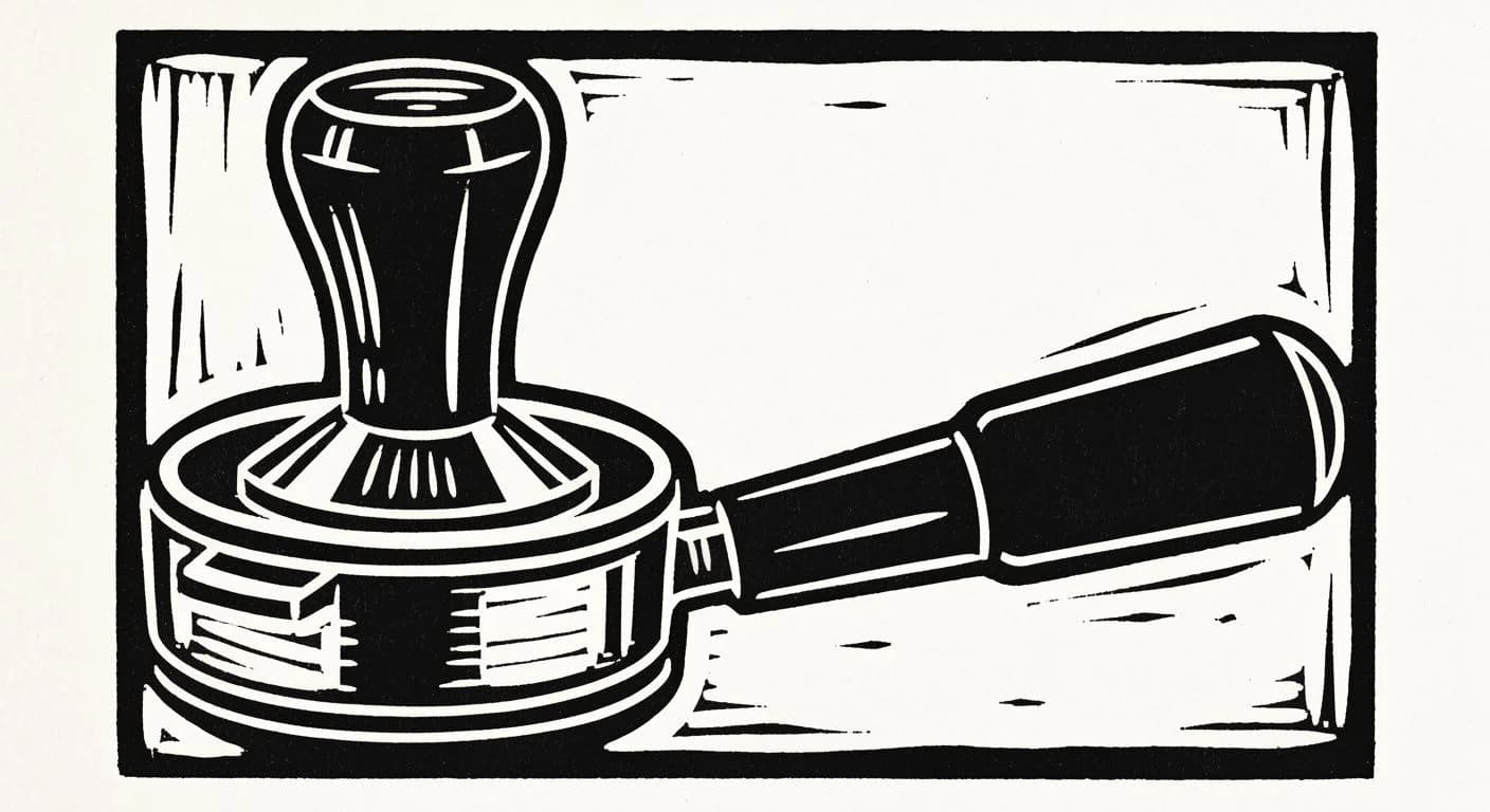 Illustration of Tamper in coffee