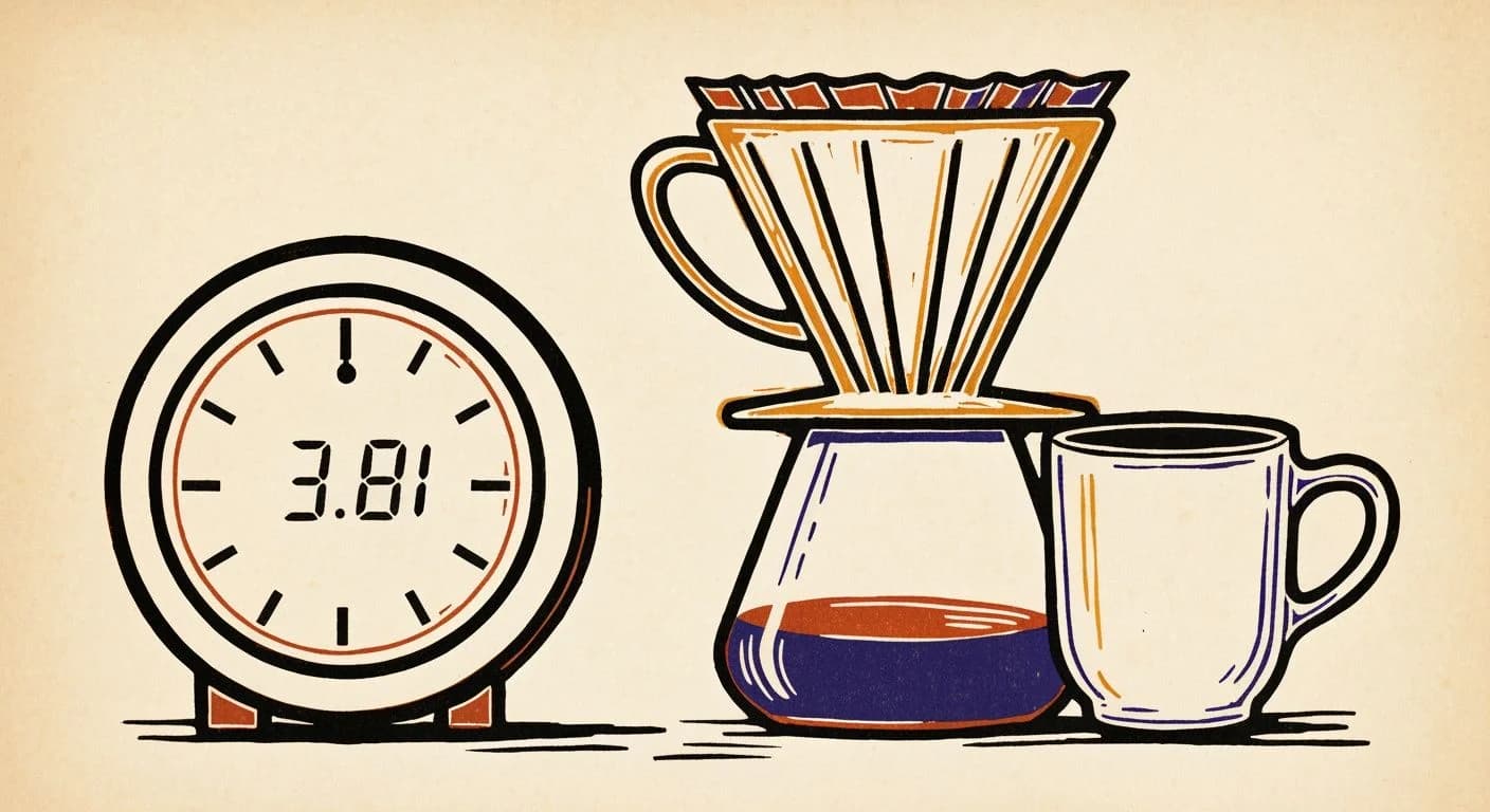 Illustration of Timer in coffee