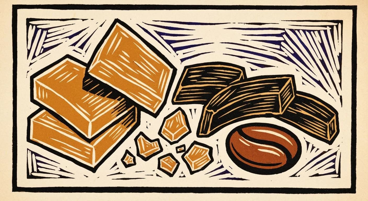 Illustration of Toffee in coffee