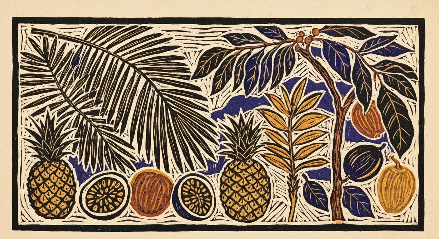 Illustration of Tropical in coffee