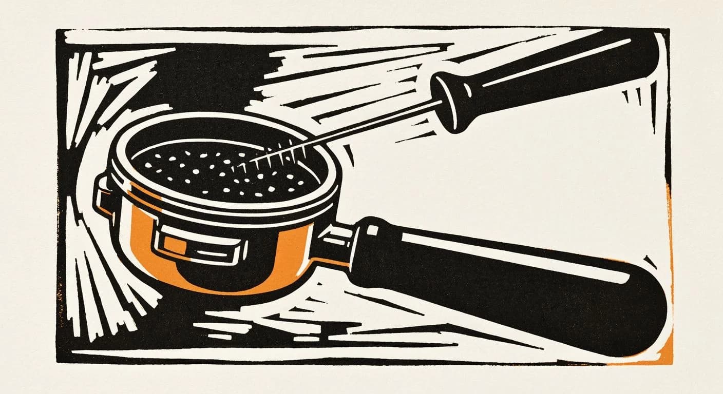 Illustration of WDT in coffee