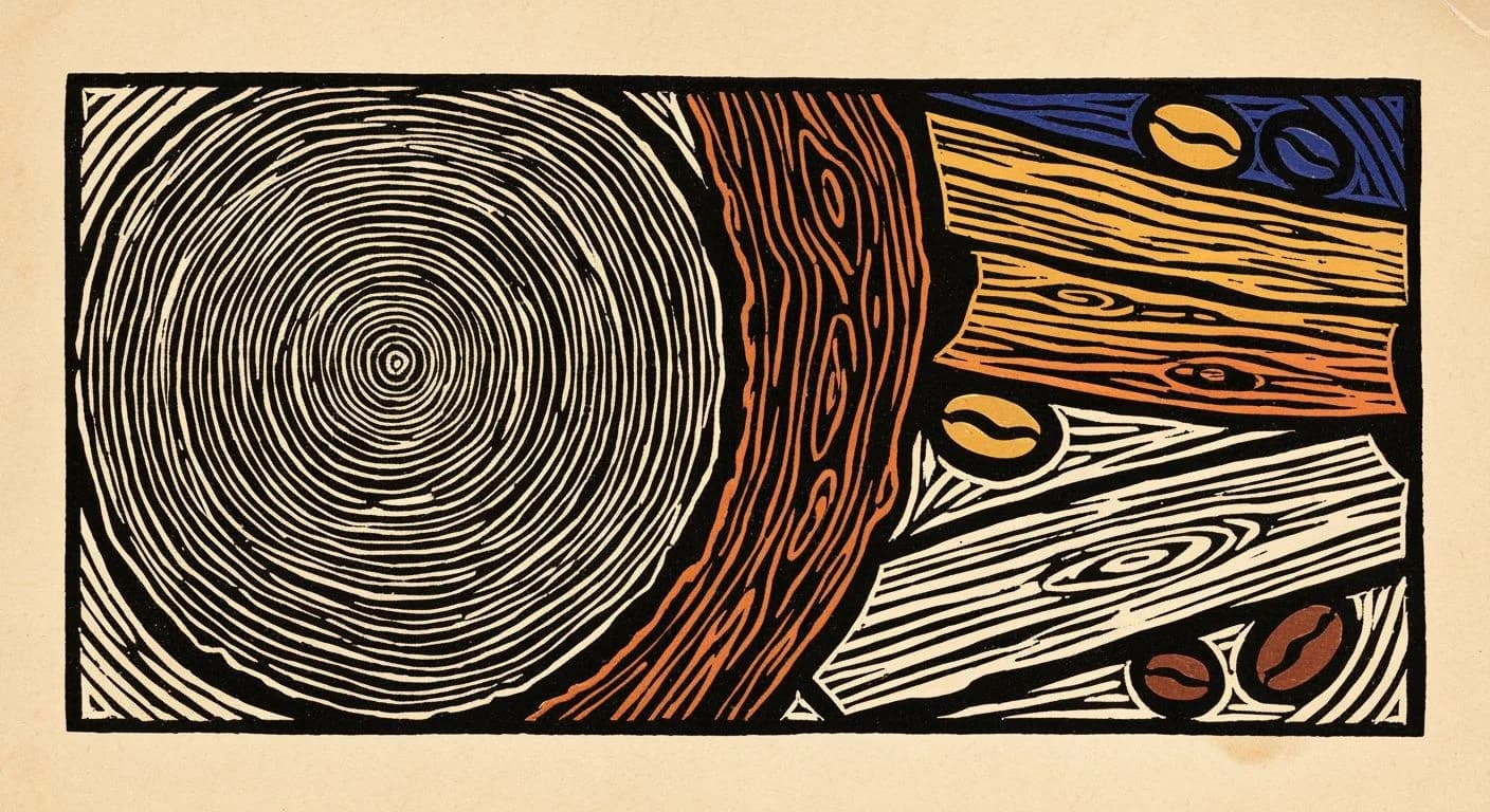 Illustration of Woody in coffee