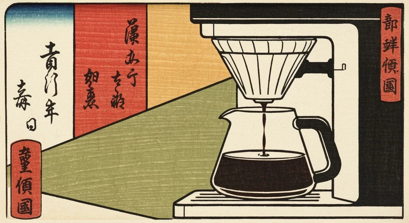 Auto Drip Machine brewing method illustration