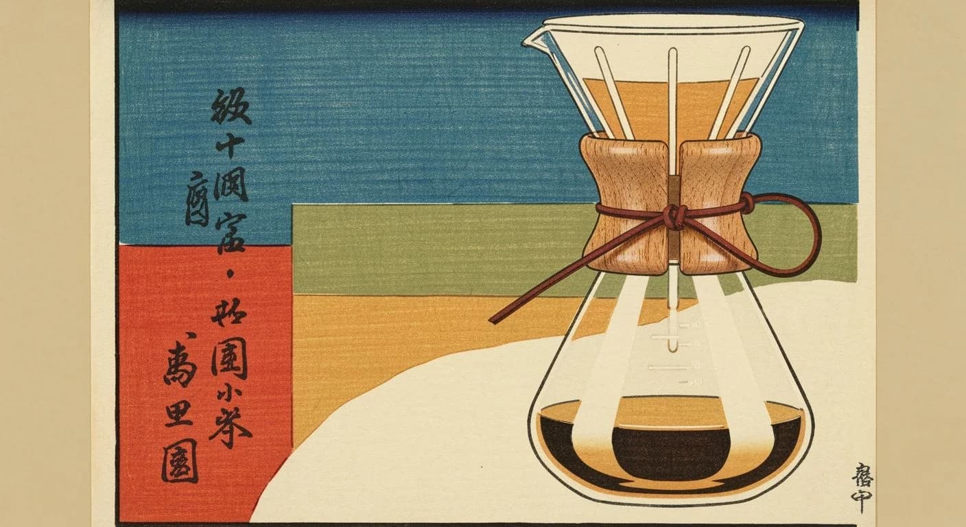 Chemex brewing method illustration